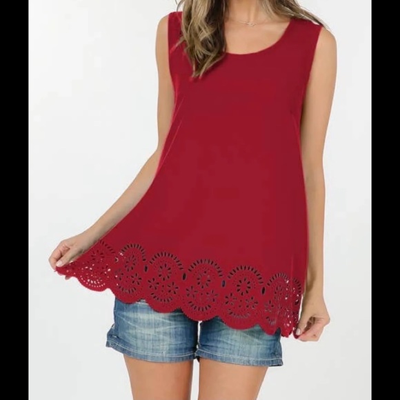 Tops - Laser Cut Tank Top in Multiple colors